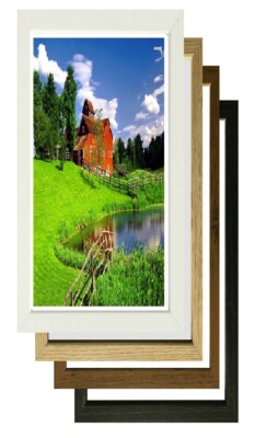 Moderner schwarzer Holz Bilderrahmen Fotorahmen weiß Posterrahmen Acrylglas