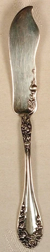 ROSE WALLACE STERLING SILVER MASTER BUTTER KNIFE 1898