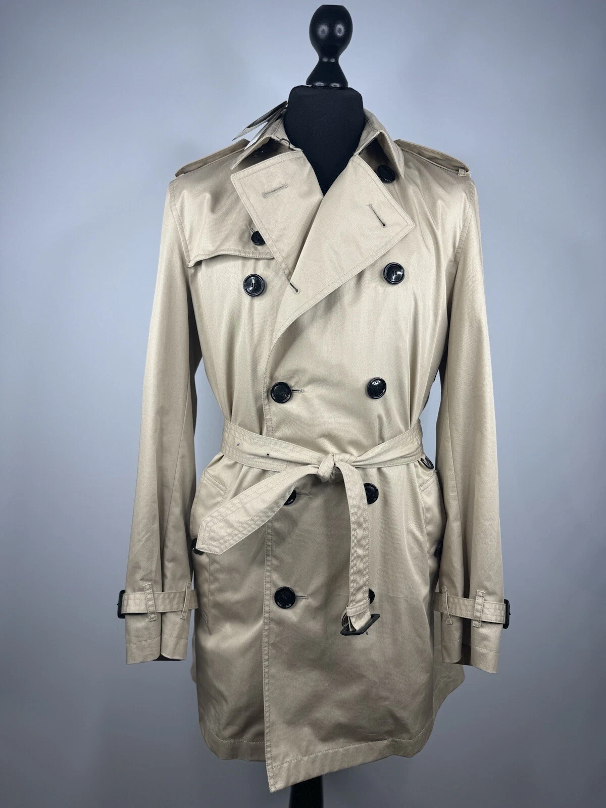 Burberry — Burberry Men's Trench Coat Overcoat Beige Size 52 New