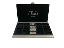 Silver Bullion bar Gold Bullion Bar Precious Metals Case +(4) 1gram silver bars