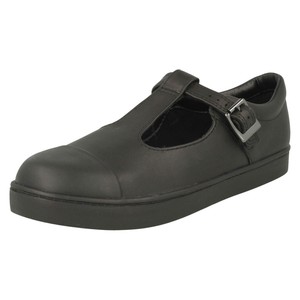 Tea School T Shoes bar Girls City Black Clarks fwBTgF8xq7