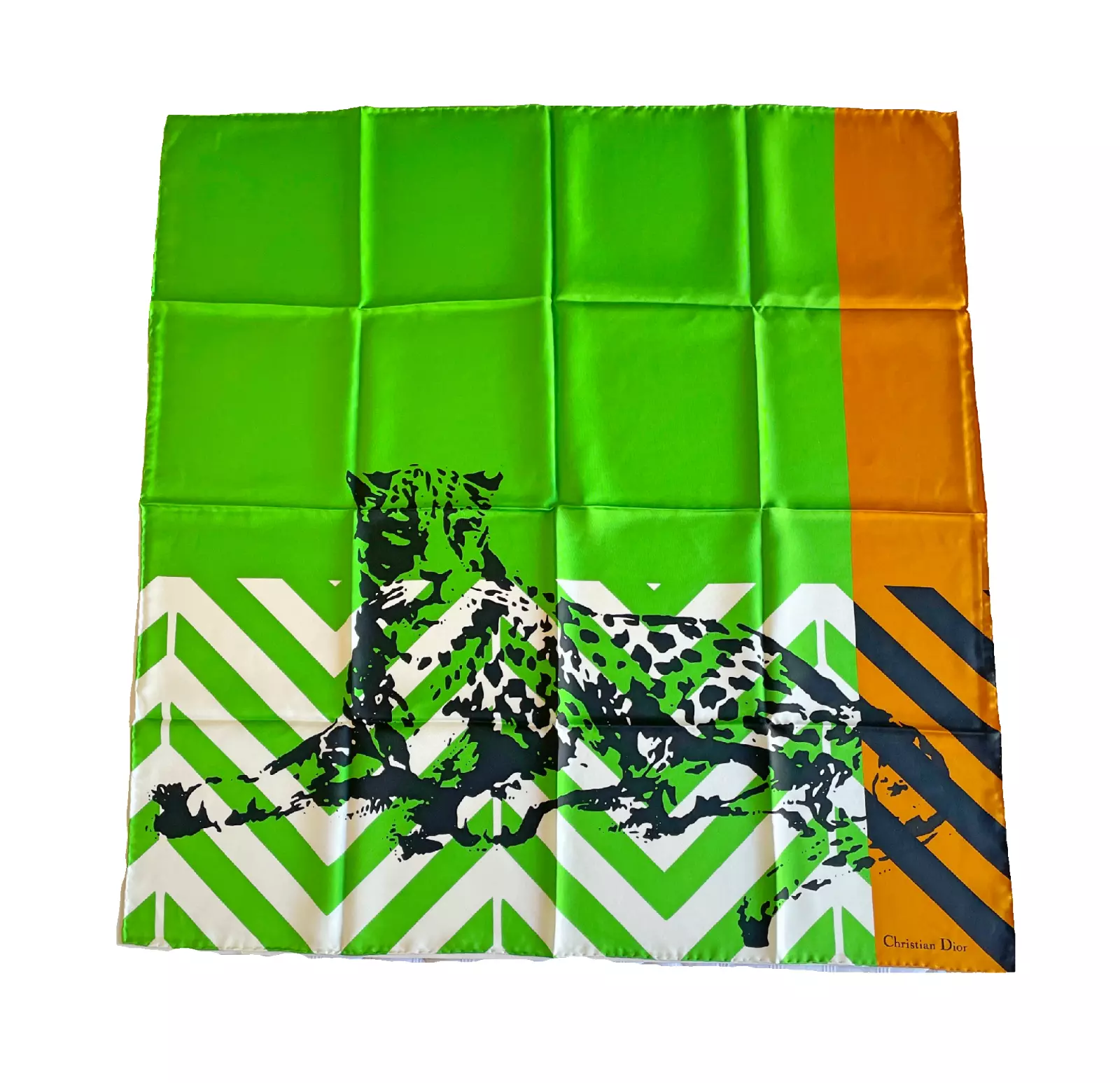Foulard Christian Dior D Jungle Pop en soie   carré 35