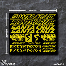 Santa Cruz Sticker Giallo | Set Adesivi Bici eBike BMX MTB Telaio