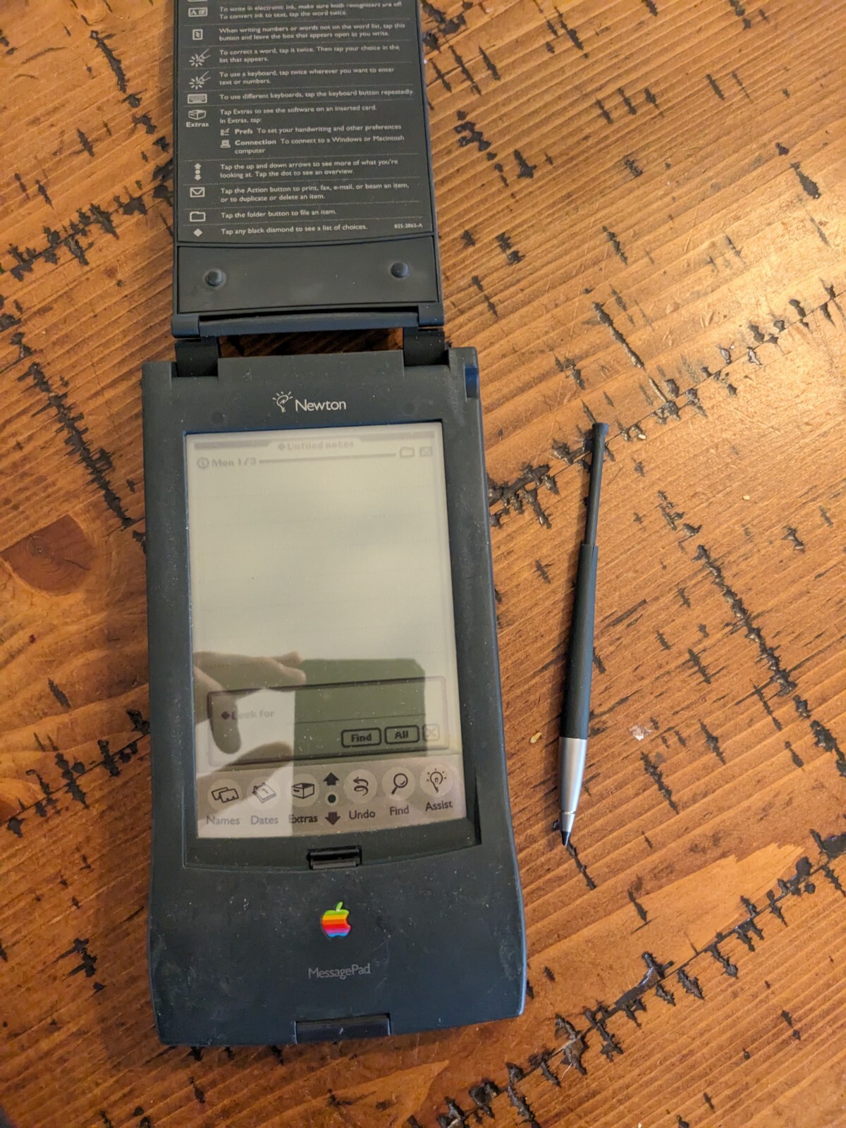 Vintage Apple Newton MessagePad 110 Works! No Battery Cover R2 eBay