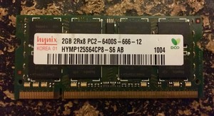 Hynix 2gb 800 Mhz 2rx8 Pc2 6400s 666 12 Ddr2 Laptop R A M Card Ebay