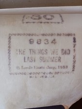 Player Piano Word Roll - 9834 - The Things We Did Last Summer