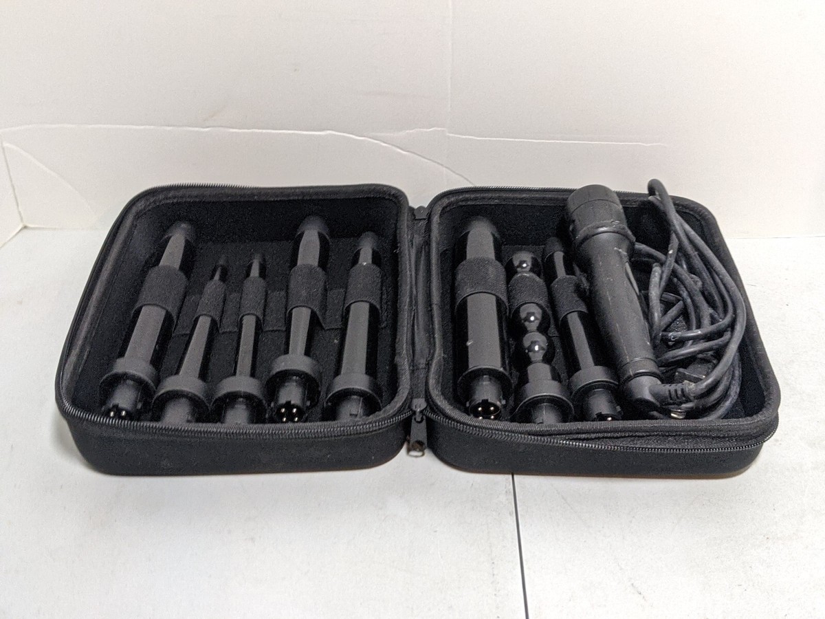 NuMe OCTOWAND Hair Curling Iron Wand 8 Barrel W/ Case HB225D 
