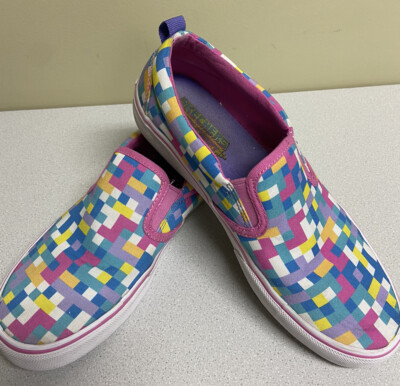 Skechers Mega-Craft Size 5 Girl's 302183L Pixels Slip on Kids Shoes