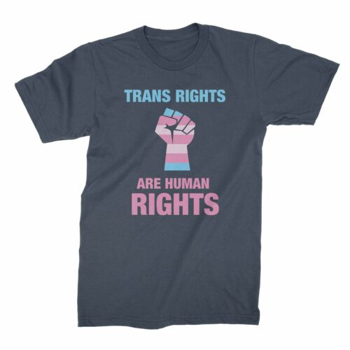Trans Rights Are Human Rights T Shirt Transgender Pride Tshirt - Picture 4 of 11