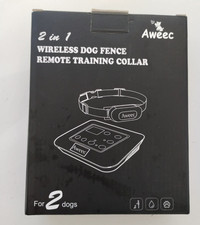 Aweec 2 In 1 Wireless Dog Fence Remote Training Fence Two Collars Brand NEW