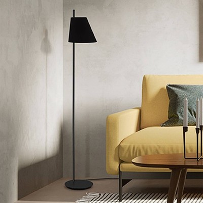 Eglo Estaziona Structed Black Metal Floor Lamp