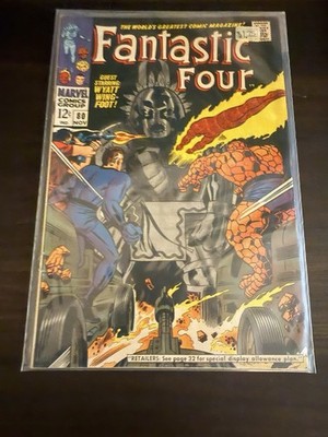Fantastic Four #80 (Marvel Comics 1968) Near Mint High Grade White Pages