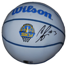 CANDACE PARKER signed (CHICAGO SKY) WNBA mini basketball BECKETT BAS BY08927