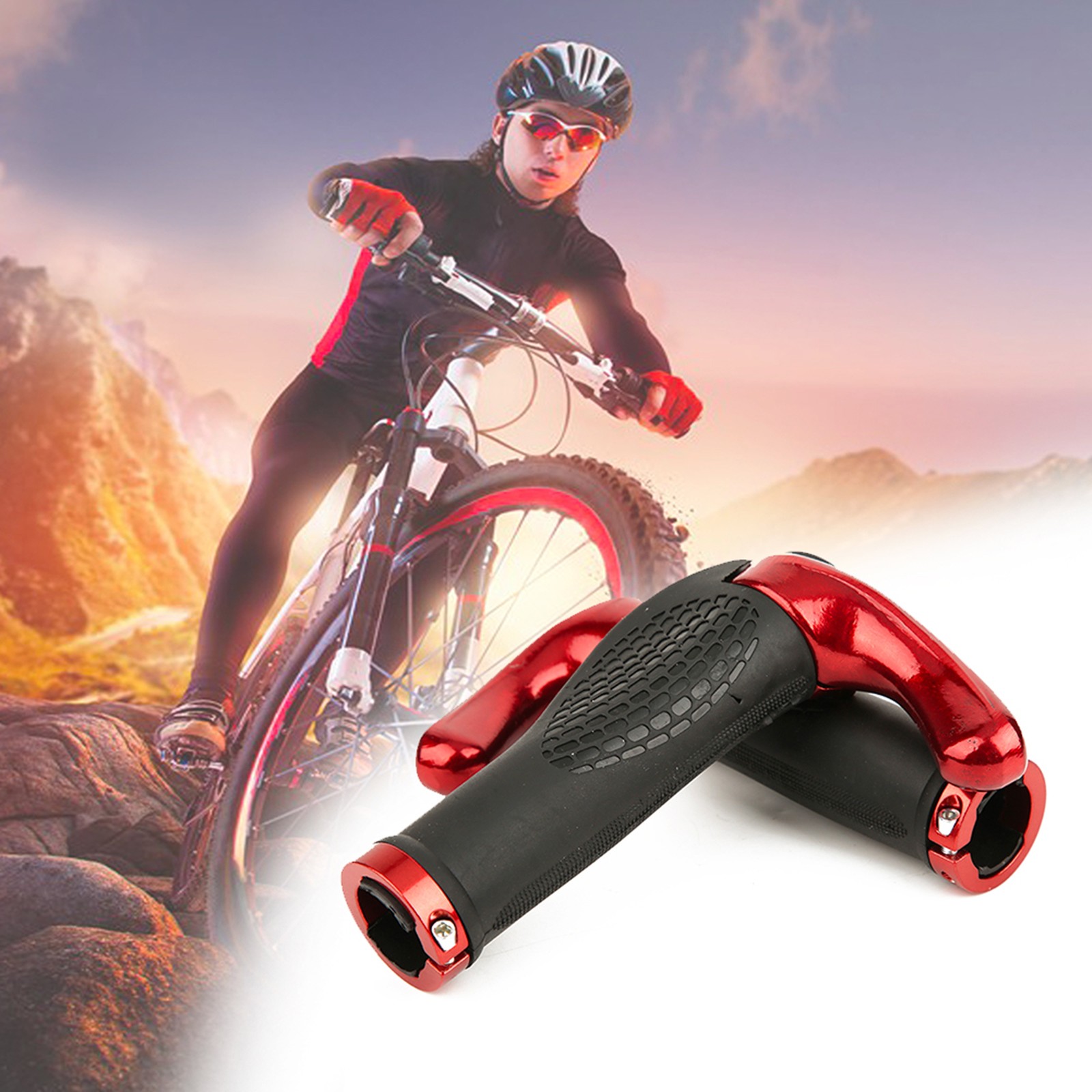 Mountain Bike Handlebar Grip Anti-Slip Comfortable Shock Absorption For Long Dis
