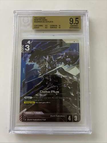 Gundam Card Game Newtype Rising GD01-006 Delta Plus R+ BGS 9.5