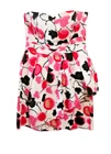 Temperley alice by temperley jude size 10 printed cotton twill strapless dress
