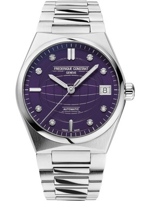 Frederique Constant FC-303PD2NH6B Highlife Automatik 34mm 5ATM Damen Violett ...