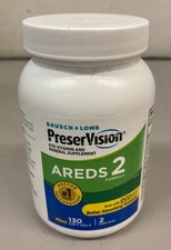New Bausch + Lomb PreserVision AREDS 2 Formula 130 softgels EXP 07/2026