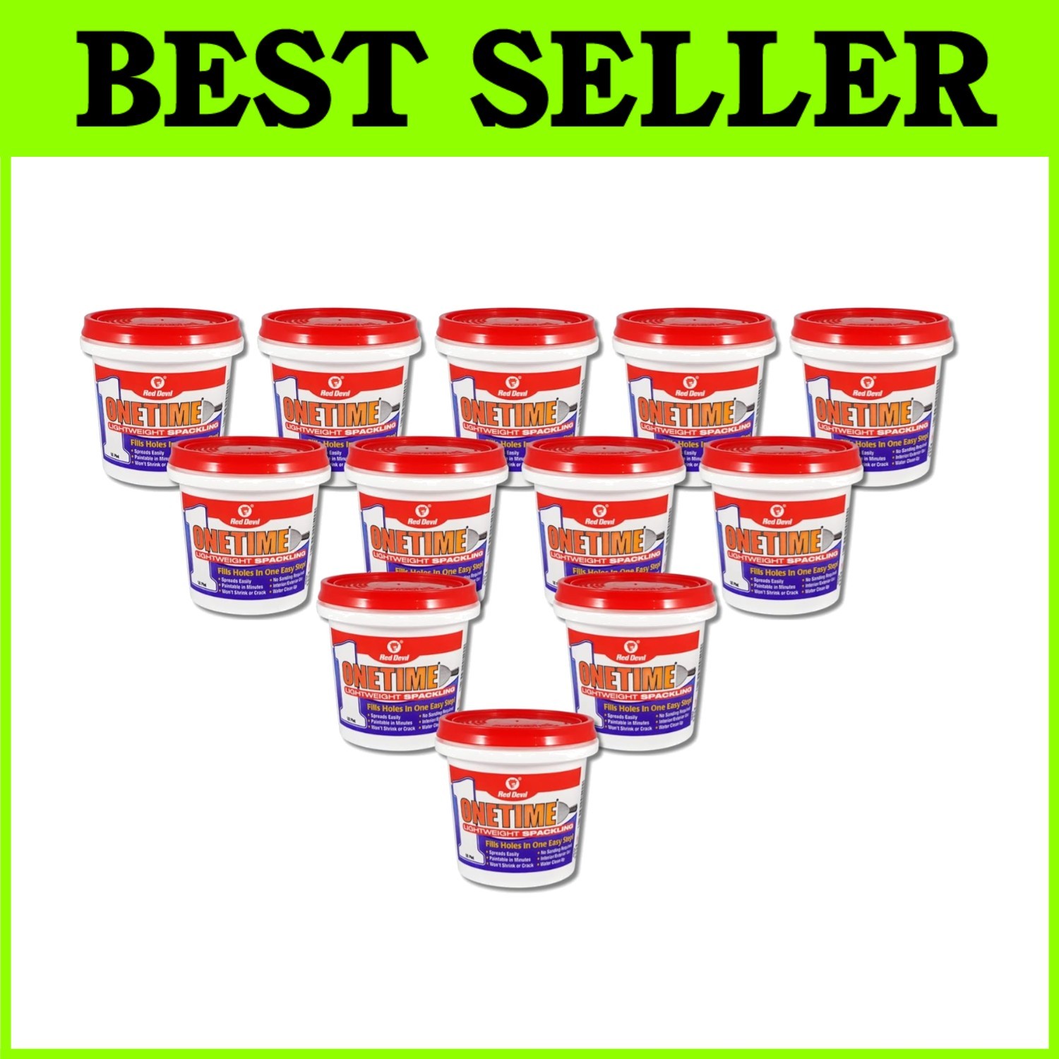 Professional-Grade Spackling Paste, Interior & Exterior Use