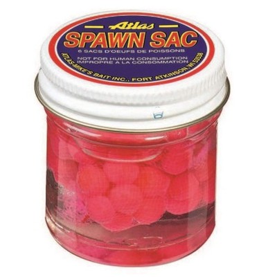 Pink Fishing Spawn Sacs Real Salmon Eggs for Trout Salmon Steelhead 6 Sacs