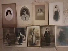 Photographie Femmes 1900 Et Avant Lot De 9 Portait Ancien Rare Collection image