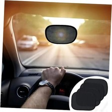 Mini Car Sun Shade for Driver 4 Pcs , Static Cling Black - Mini Size 4Pack