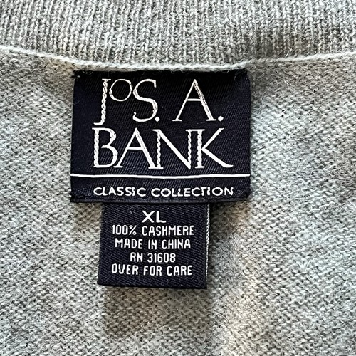 Jos A Bank Pullover Weste Herren XL Salbei Hellgrün 100% Kaschmir V-Ausschnitt Klassisch - Bild 2 von 8
