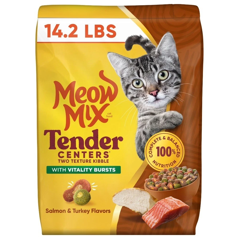 Tender Centers Vitality Bursts Salmon & Turkey Flavor Dry Cat Food 14.2 lb Bag