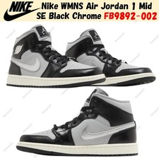 Size 12 - Air Jordan 1 SE Mid Black Chrome W for sale online | eBay