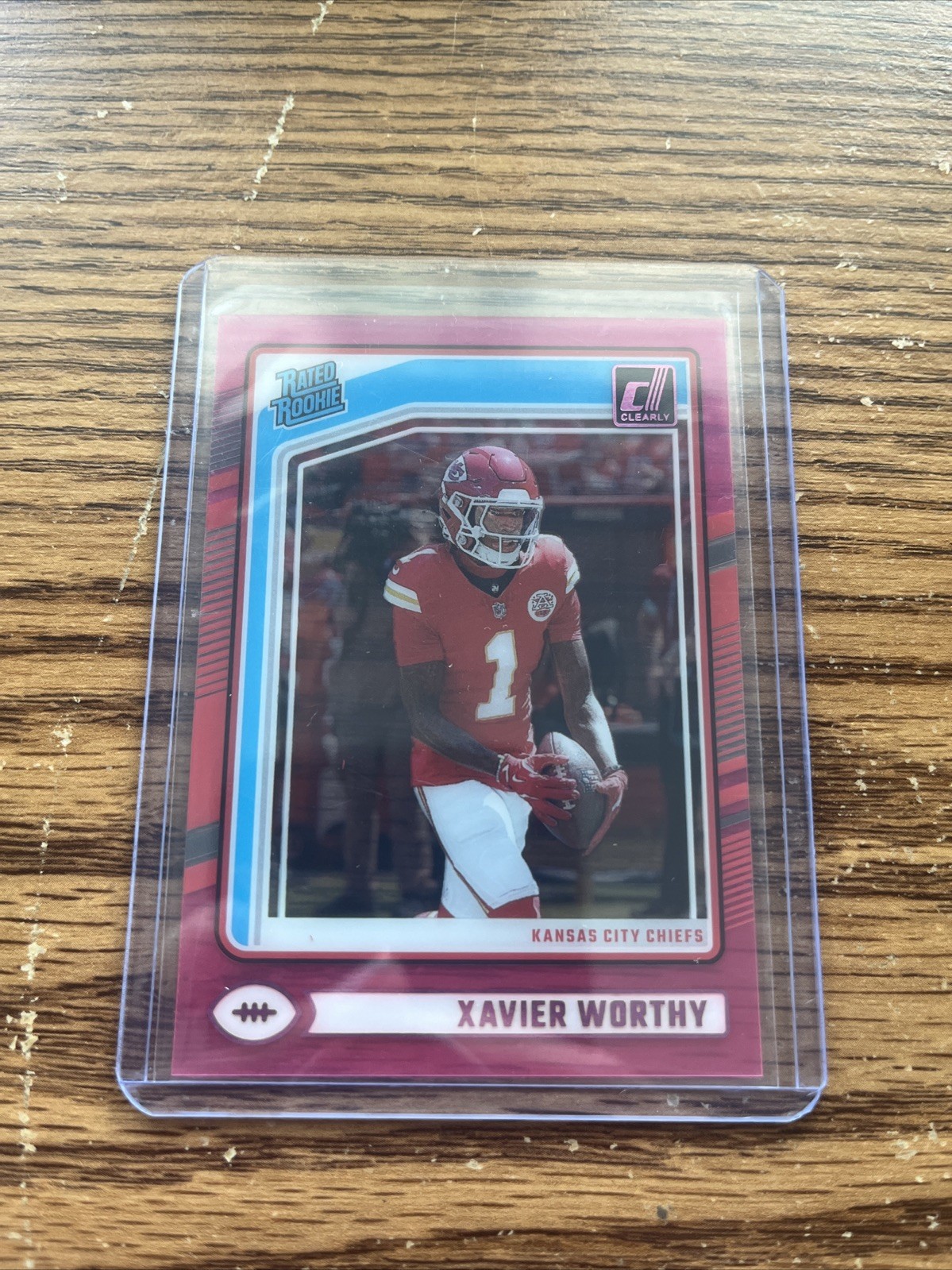 2024 Donruss Clearly Xavier Worthy Rated Rookie Pink Parallel