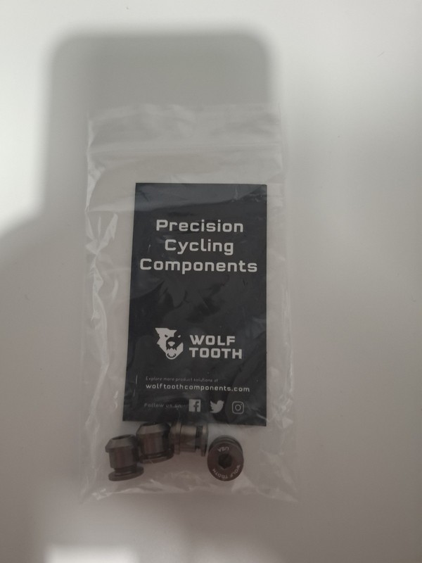Wolf Tooth Components 1x Chainring Bolts (Set of 4). ESPRESSO