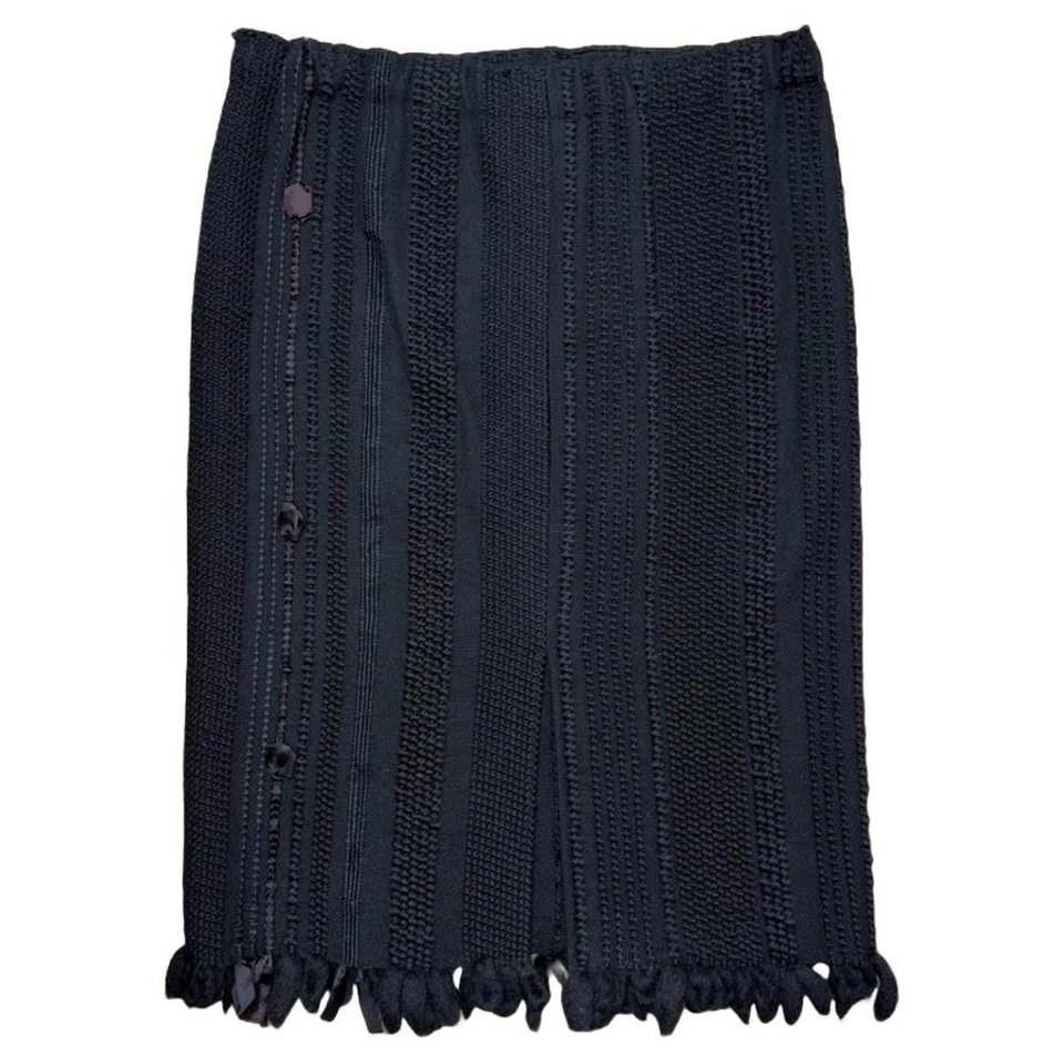 GUCCI 2002 AW Tom Ford Fur Knit Skirt Women’s Size M Vintage Authentic - Image 3 of 4