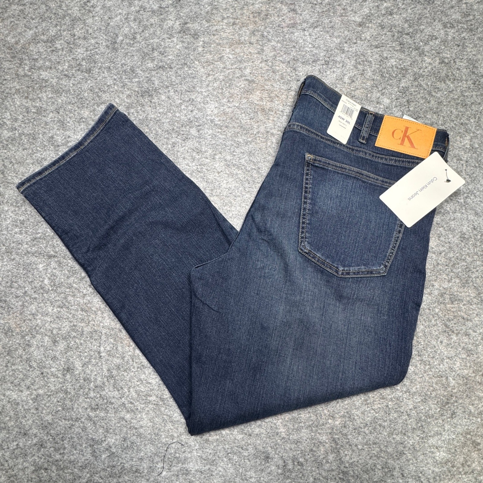 Mens 40x30 Dark Wash Straight Leg Stretch Denim Blue 40k0739