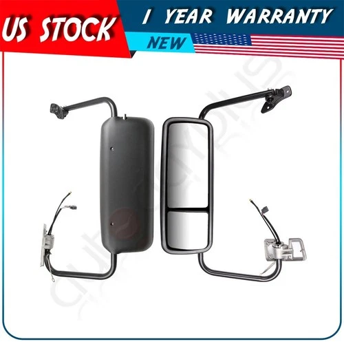 For 2005-18 Freightliner Century/Columbia Mirrors Complete Pair Side View Primed
