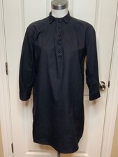 Pomander Place Black Cotton Collared Long Sleeve Shirt , Size S