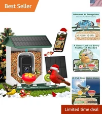 Smart Bird Feeder with Camera-AI Identify 11,000+ Species, 2K HD Auto Capture...