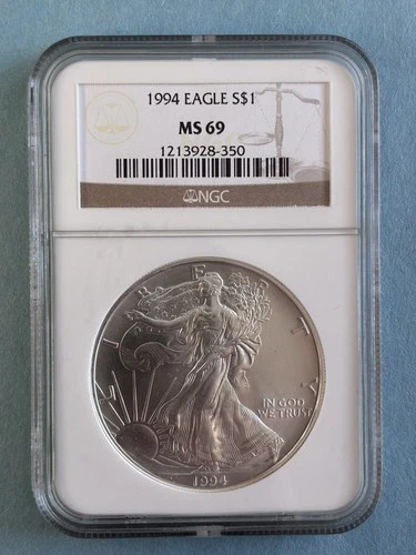 1994 American Silver Eagle NGC MS 69