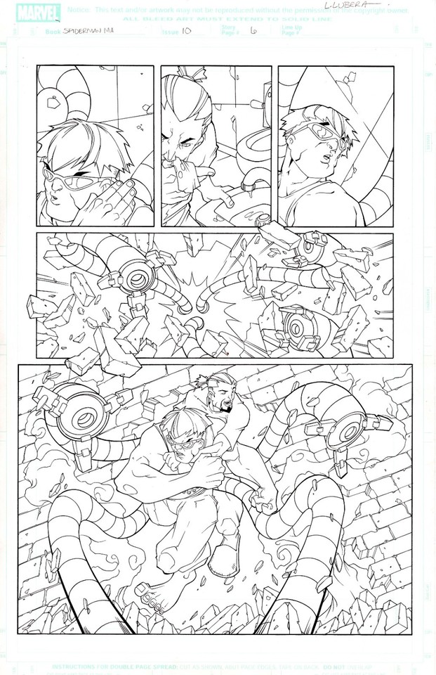 Marvel Age SPIDER-MAN 10 pg 6 ORIGINAL Comic Art - Logan LUBERA Doctor Octopus Comic Art