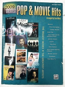2009 GREATEST POP & MOVIE HITS Piano Sheet Music Song Book Big Note Beyonce 