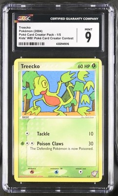 Treecko 1/5 Kids' Wb! Poke Card Creator Contest Pokemon CGC 9 Mint | eBay Treecko 1/5 Kids' Wb! Poke Card Creator Contest Pokemon CGC 9 Mint | eBay