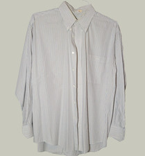 Valentino Uomo Mens Dress Shirt – 16‑33 – Blue/White Pinstripe – Long Sleeve