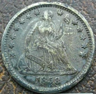 US 1858 Seated Liberty Half-Dime  **
