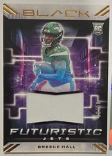 2022 Panini Black - Futuristic Breece Hall #FUT-BHA Copper /50 (MEM, RC)