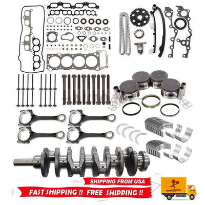 #ad 2RZ FE 2.4L Engine Rebuild Overhaul Kit Crankshaft Rods Timing For Toyota Tacoma $234.99