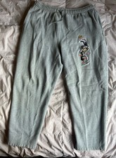 Y2K Looney Toons Sweatpants Large Embroidered WB Bugs Bunny Taz Tweety 1998 90s