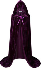 Unisex Adults Hooded Cloak Velvet Cape for Halloween Cosplay Costumes