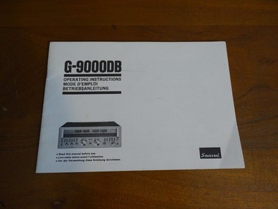 Original Sansui G-9000DB Bedienungsanleitung Operating Instrunction ULTRA RARE