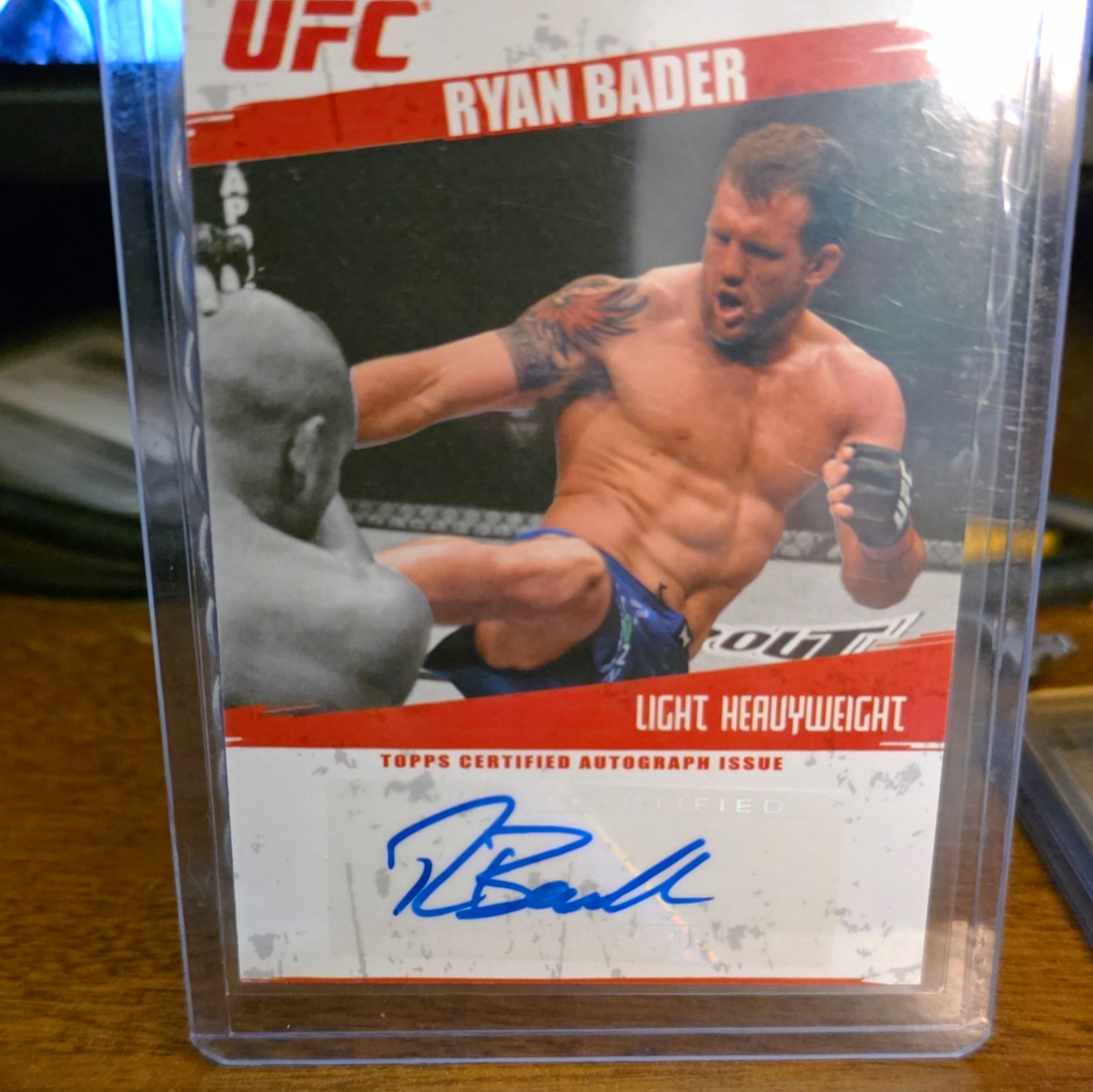 Topps 2009 UFC Fighter Autographs Ryan Bader #FA-RB Auto RC Insert