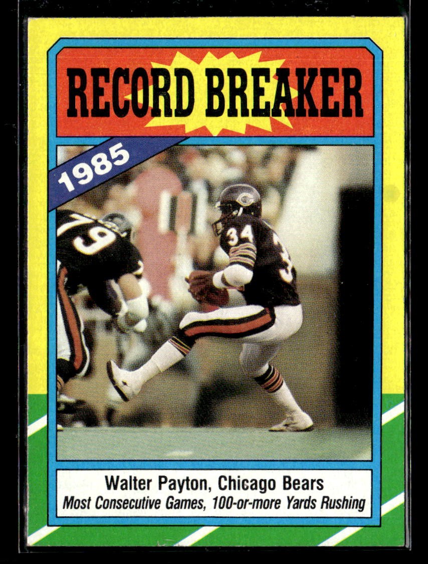 Walter Payton 1986 Topps #7 Chicago Bears