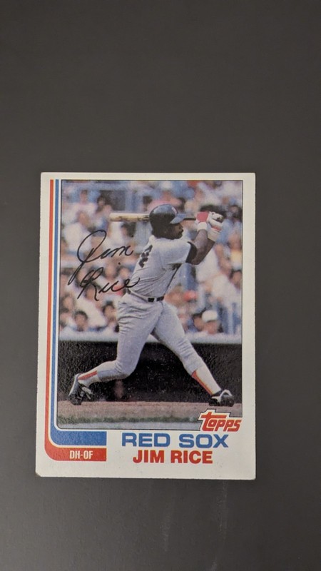 Topps 1982 Jim Rice #750 Boston Red Sox Autographed Signed by Jim Rice